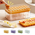 Ice Cube Tray One-Press Release BPA-Free & Stackable Lids