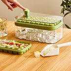 Ice Cube Tray One-Press Release BPA-Free & Stackable Lids