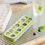 Ice Cube Tray Press-To-Release Food-Grade Silicone Sealed Lid