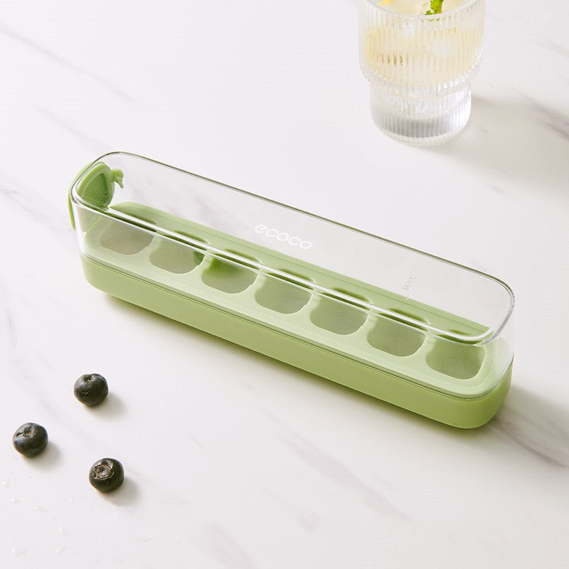 Ice Cube Tray Press-To-Release Food-Grade Silicone Sealed Lid