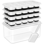 Ice Cube Trays Flexible Silicone Stackable 4-Pack