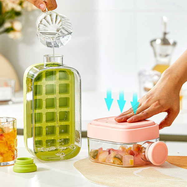 Ice Cube Water Bottle BPA-Free & Leakproof