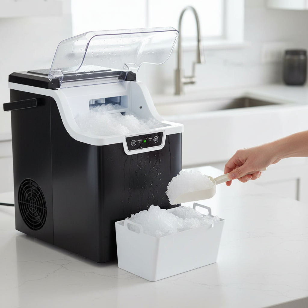 Ice Maker Nugget Ice Self-Cleaning 26 Lb/Day