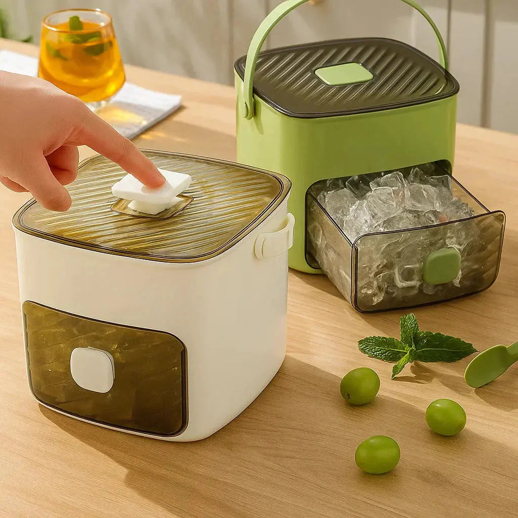 Ice Maker One-Touch Release Airtight Lid 48 Cube