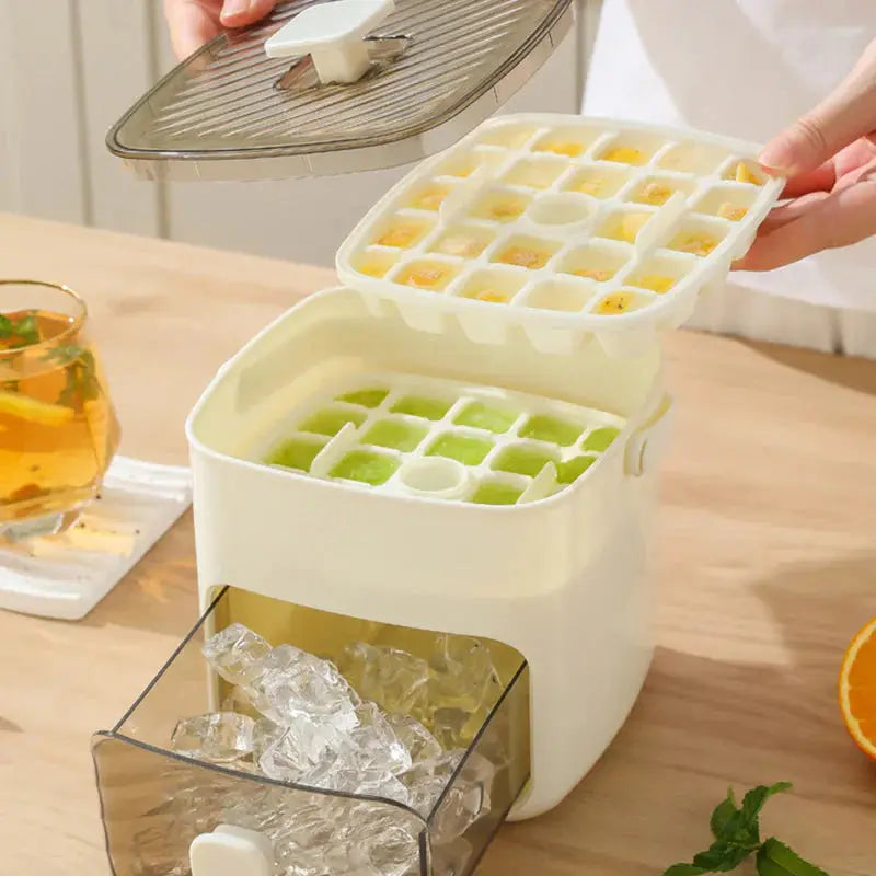 Ice Maker One-Touch Release Airtight Lid 48 Cube