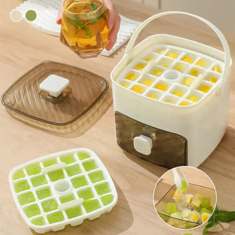 Ice Maker One-Touch Release Airtight Lid 48 Cube