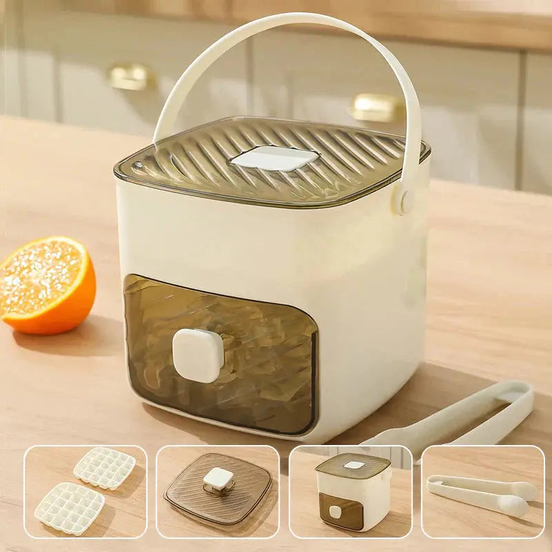 Ice Maker One-Touch Release Airtight Lid 48 Cube