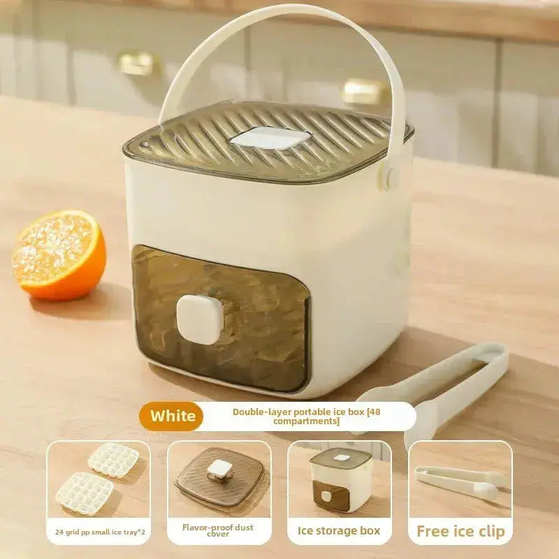 Ice Maker One-Touch Release Airtight Lid 48 Cube