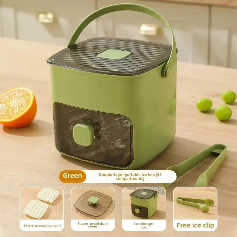 Ice Maker One-Touch Release Airtight Lid 48 Cube