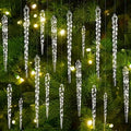 Icicle Ornaments Clear Shatter Resistant Set of 12