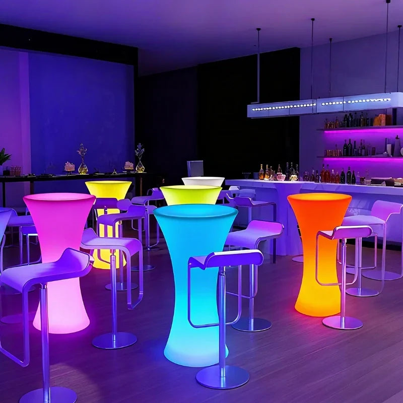 Illuminated Table Remote-Controlled RGB Dimmable USB Rechargeable & Solar