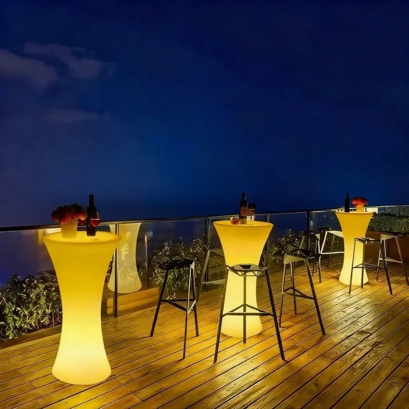 Illuminated Table Remote-Controlled RGB Dimmable USB Rechargeable & Solar