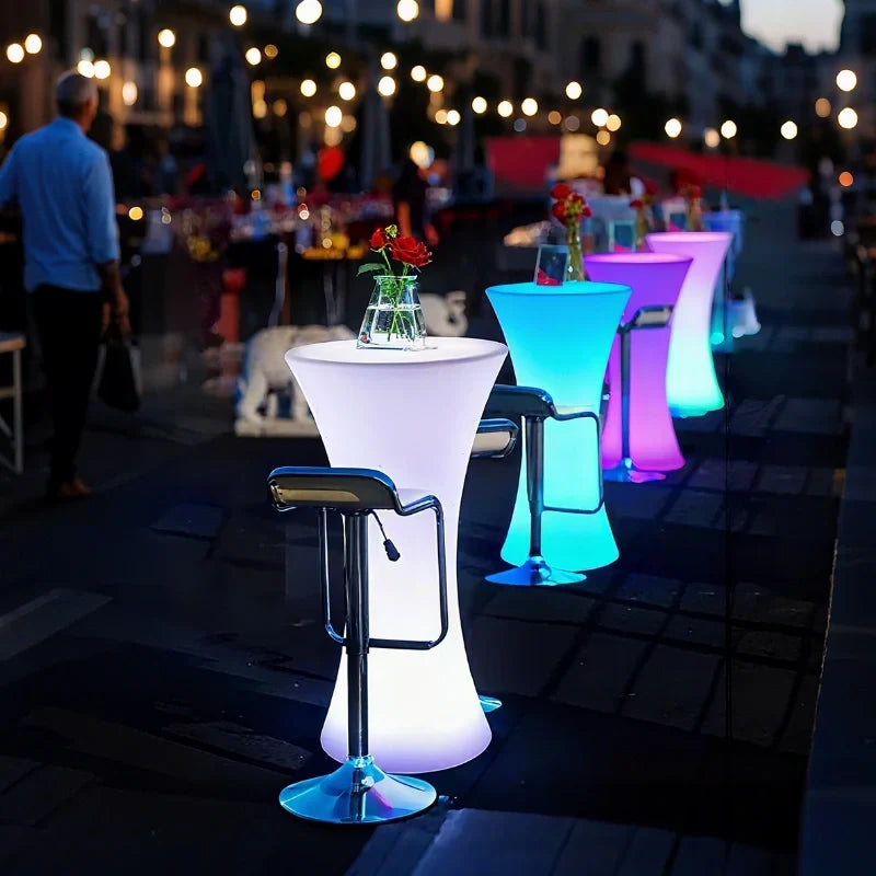 Illuminated Table Remote-Controlled RGB Dimmable USB Rechargeable & Solar