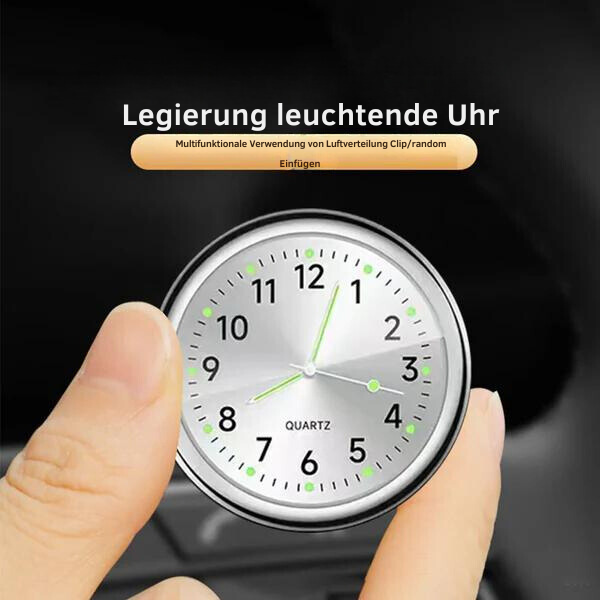 Illuminated Waterproof Metal Vehicle Clock (Dashboard/Handlebar Mount)