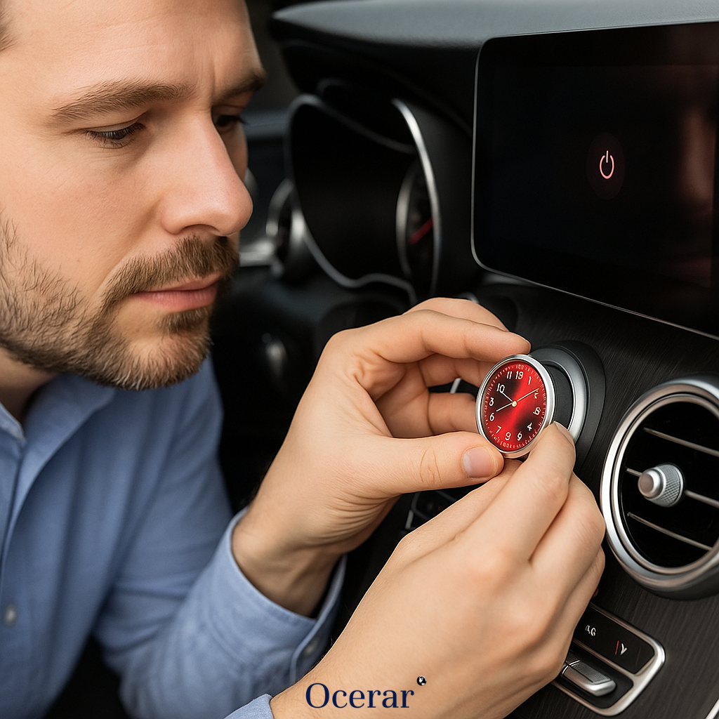 Illuminated Waterproof Metal Vehicle Clock (Dashboard/Handlebar Mount)