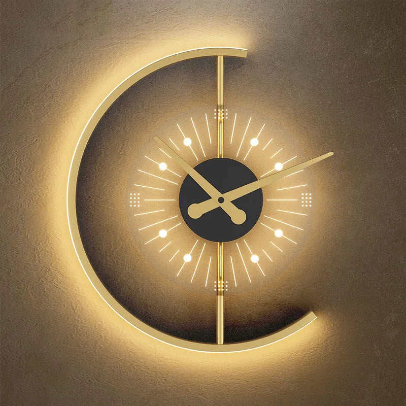 Illuminating Clock Gold Frame 3-Level Lighting App & Remote