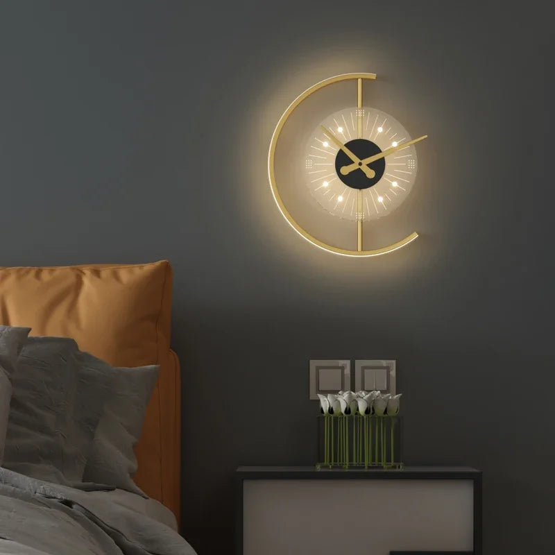 Illuminating Clock Gold Frame 3-Level Lighting App & Remote