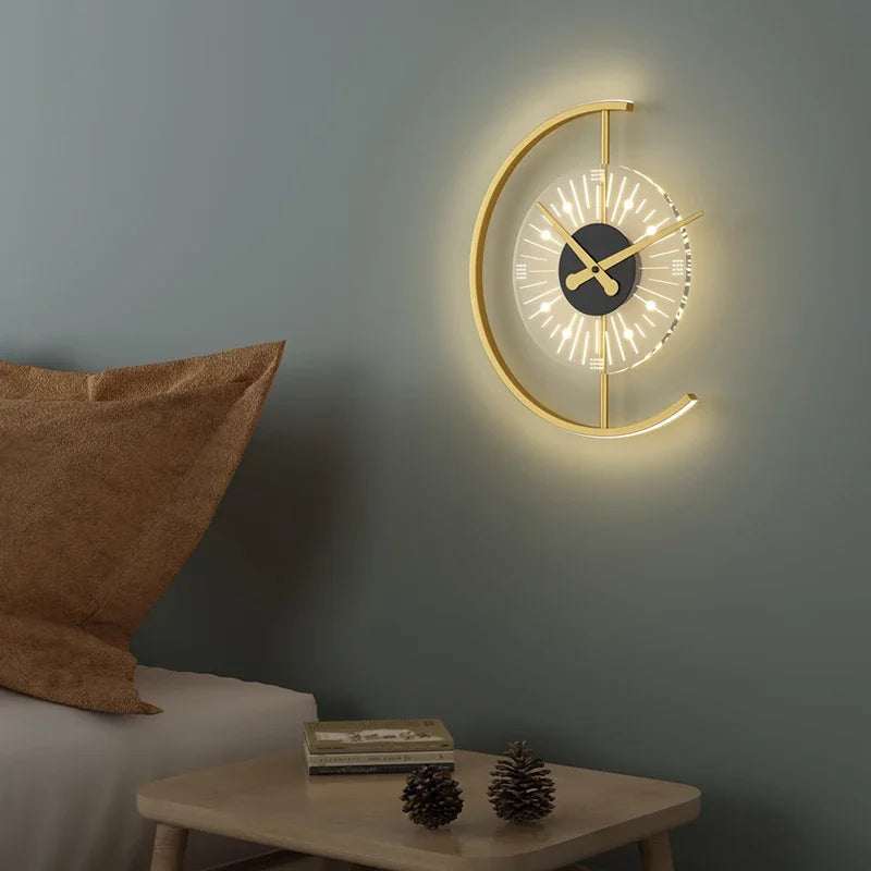 Illuminating Clock Gold Frame 3-Level Lighting App & Remote