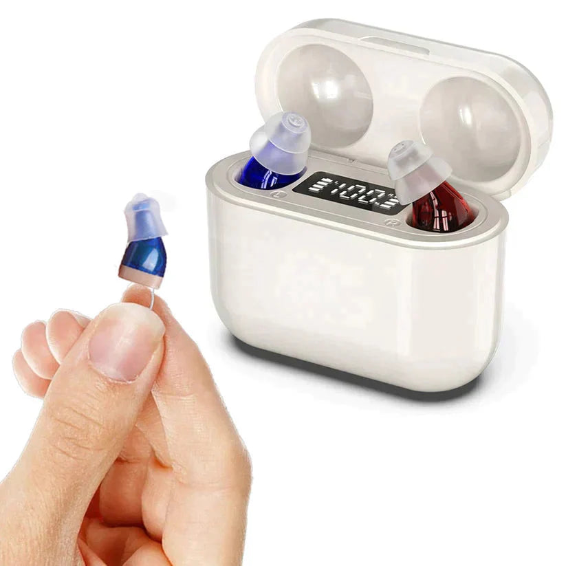 In-Ear Hearing Amplifier Rechargeable Noise Reduction 20-Hour Battery