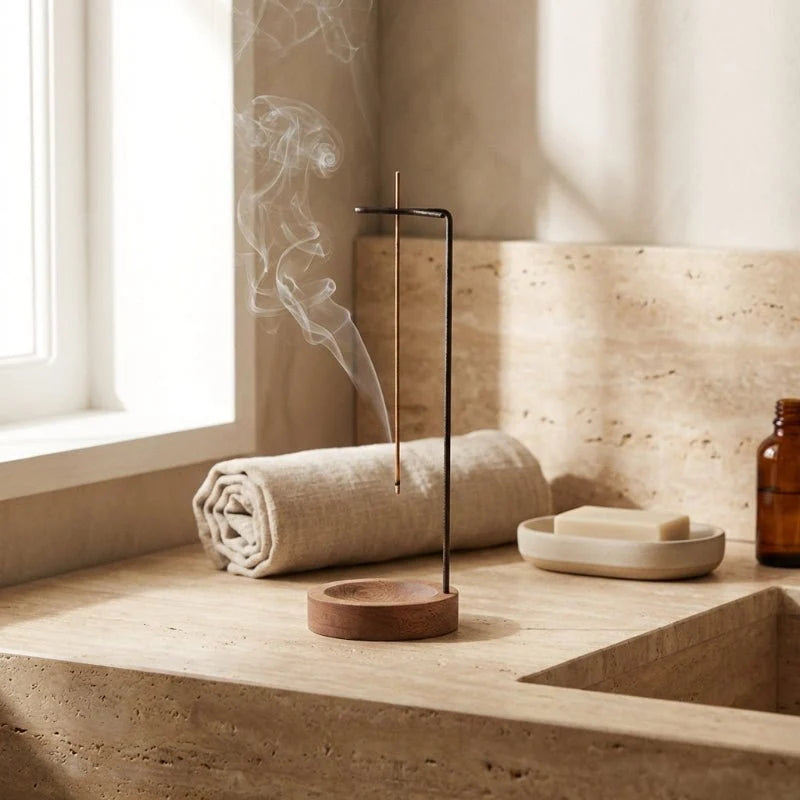 Incense Holder Hanging Wood Space-Saving Design