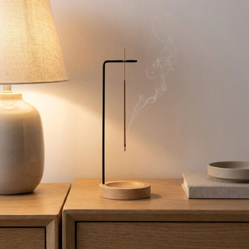 Incense Holder Hanging Wood Space-Saving Design