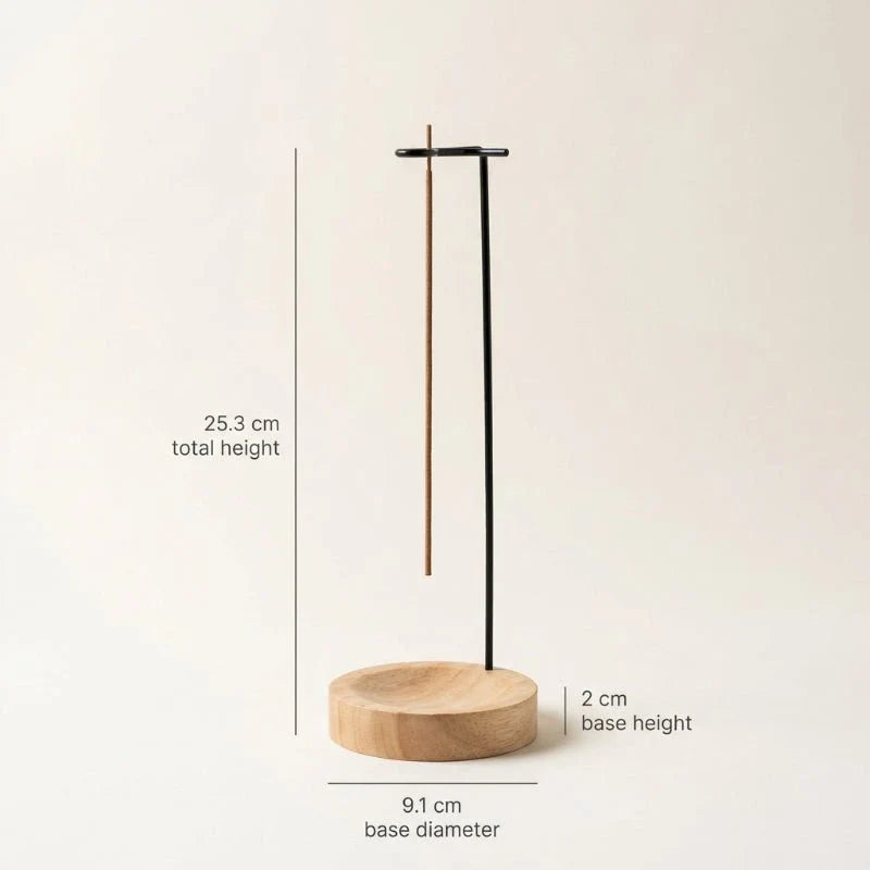 Incense Holder Hanging Wood Space-Saving Design