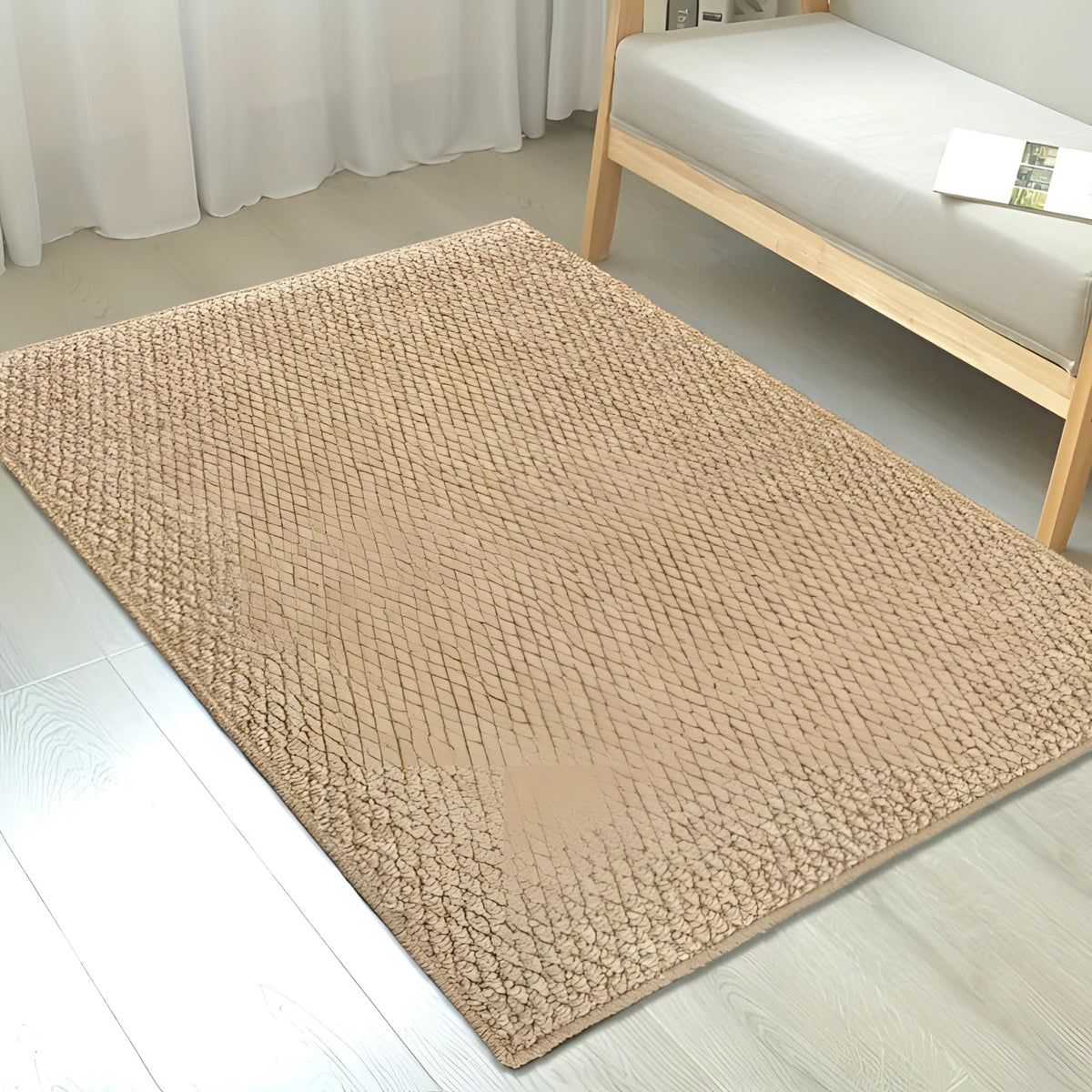 Indoor Doormat Non-Slip & Machine Washable Natural Jute-Look