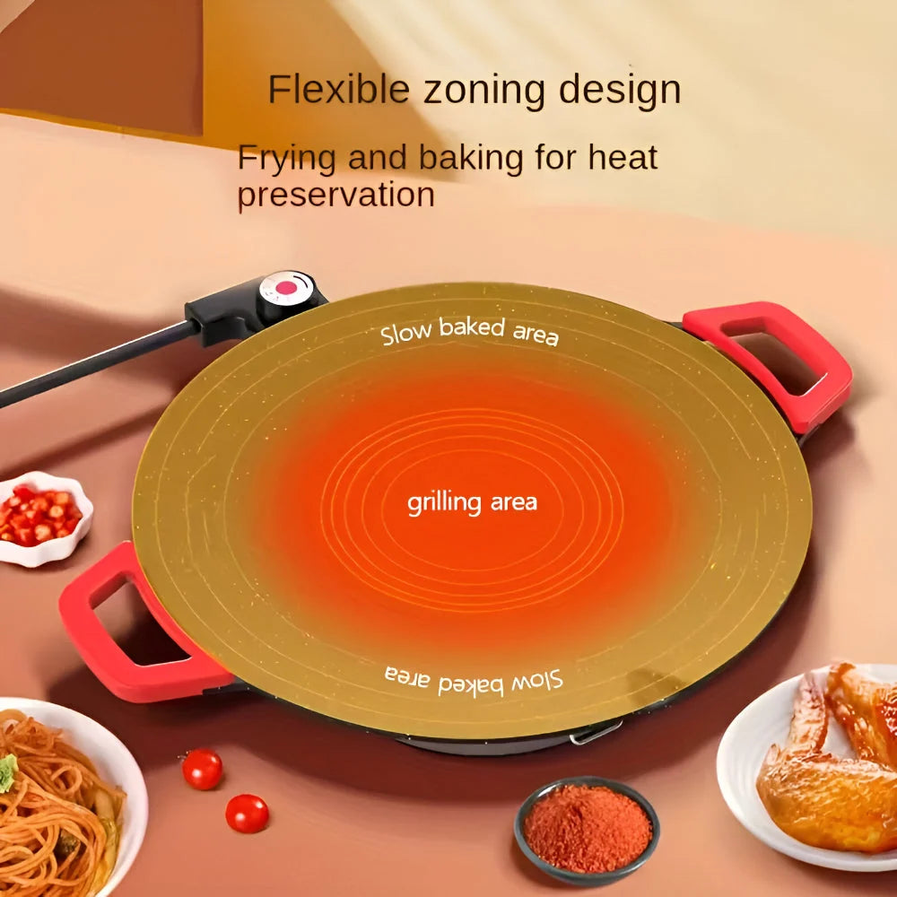 Indoor Electric Grill Smokeless Cast Iron Griddle
