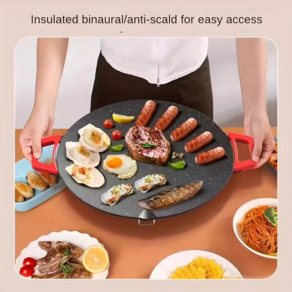 Indoor Electric Grill Smokeless Cast Iron Griddle