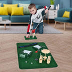 Indoor Golf Set 5 Clubs Putting Mat Movable Cup