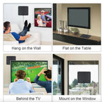 Indoor HDTV Antenna 37dB Amplifier Ultra-Thin Adhesive