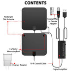 Indoor HDTV Antenna 37dB Amplifier Ultra-Thin Adhesive