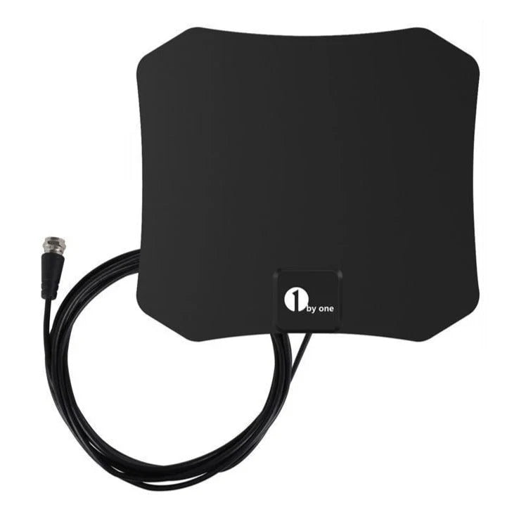 Indoor HDTV Antenna Flat Slim Panel Built In Coax