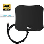 Indoor HDTV Antenna Flat Slim Panel Built In Coax