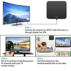 Indoor HDTV Antenna Slim Amplified 300 Mile Range