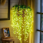 Indoor LED Garland Lifelike Leaves & Warm White LEDs