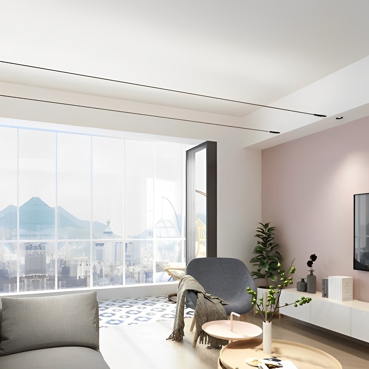 Indoor Linear LED Strip Light Rotatable Base Dimmable
