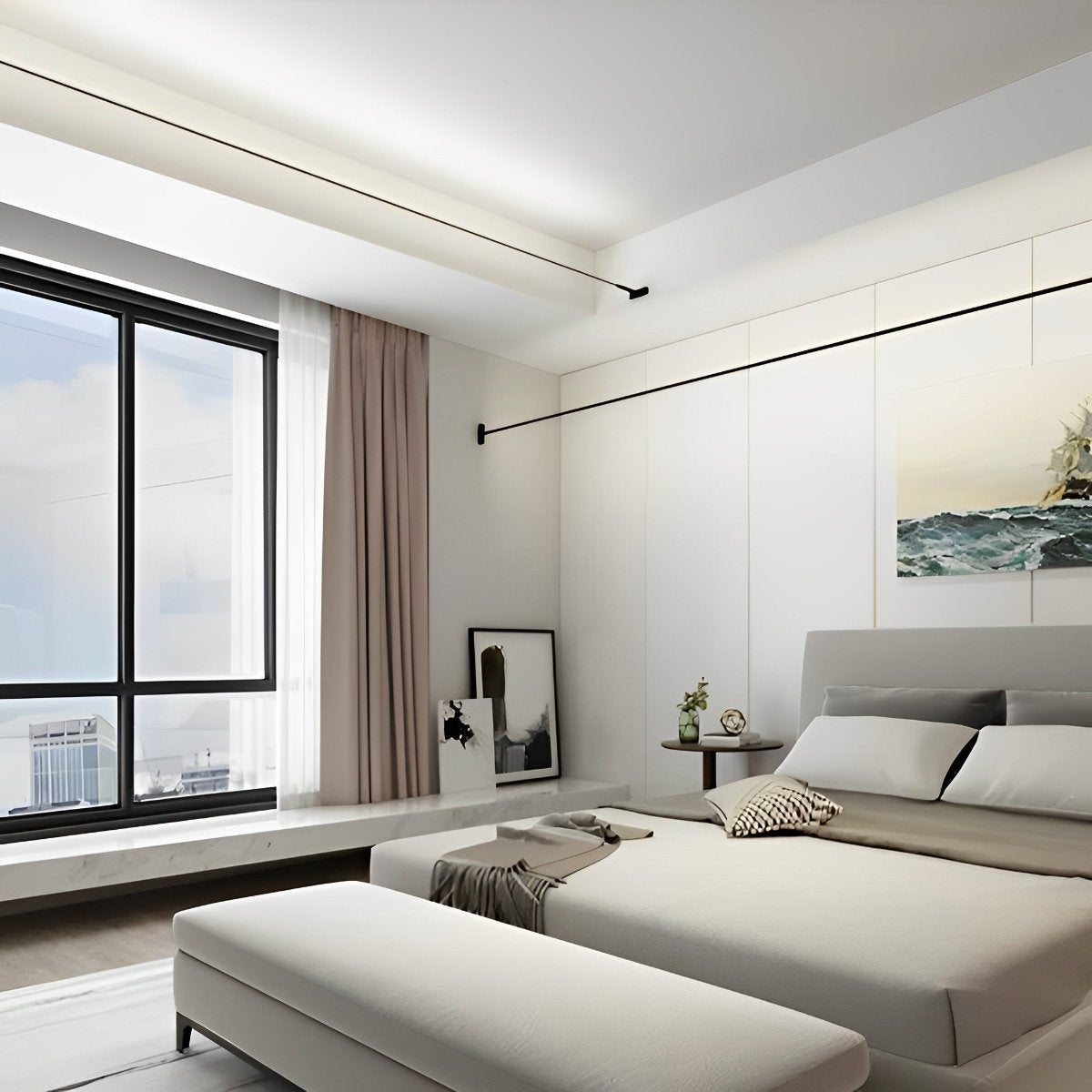 Indoor Linear LED Strip Light Rotatable Base Dimmable