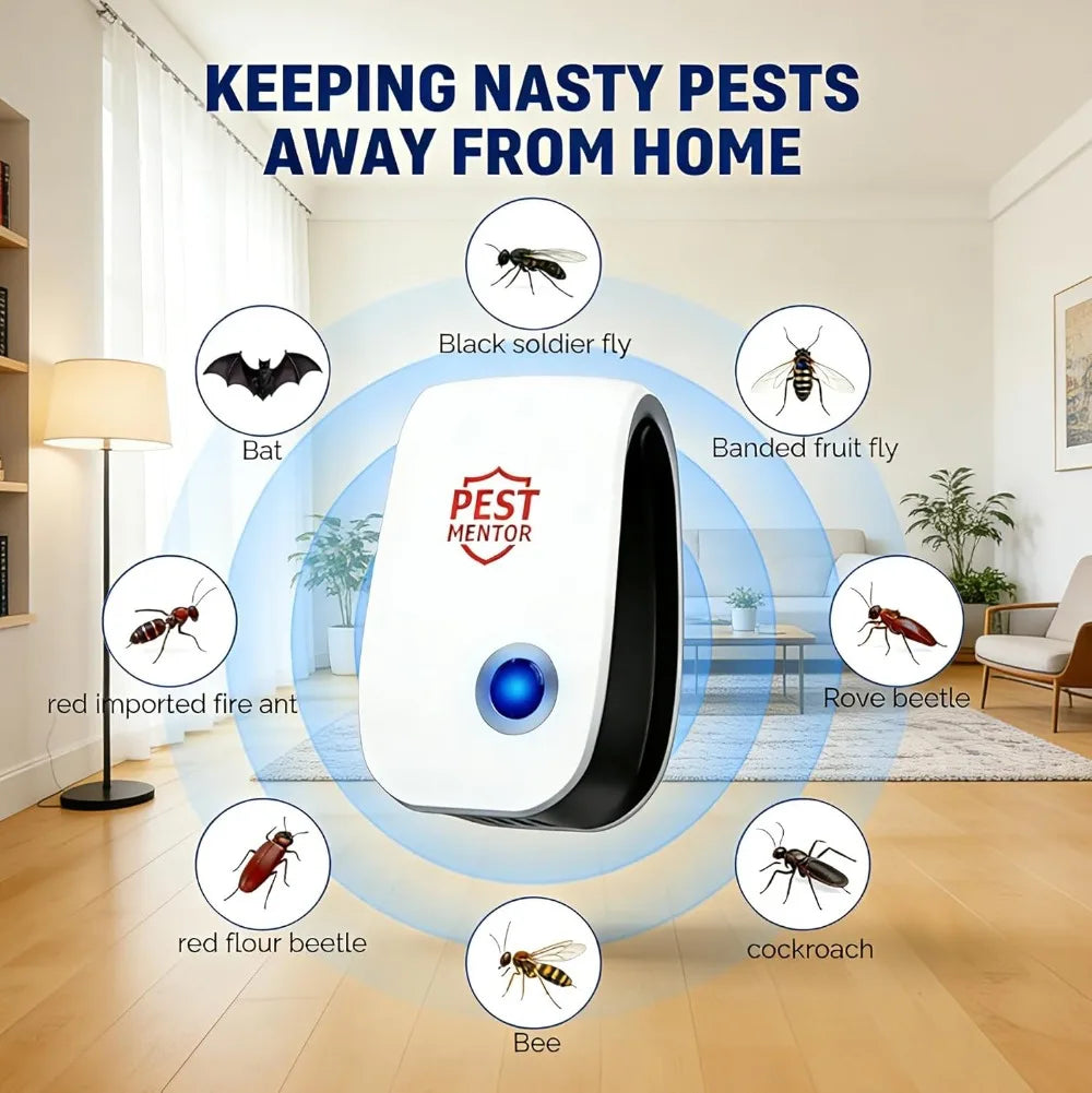Indoor Pest Repellent Ultrasonic Plug-In 80 m² Coverage
