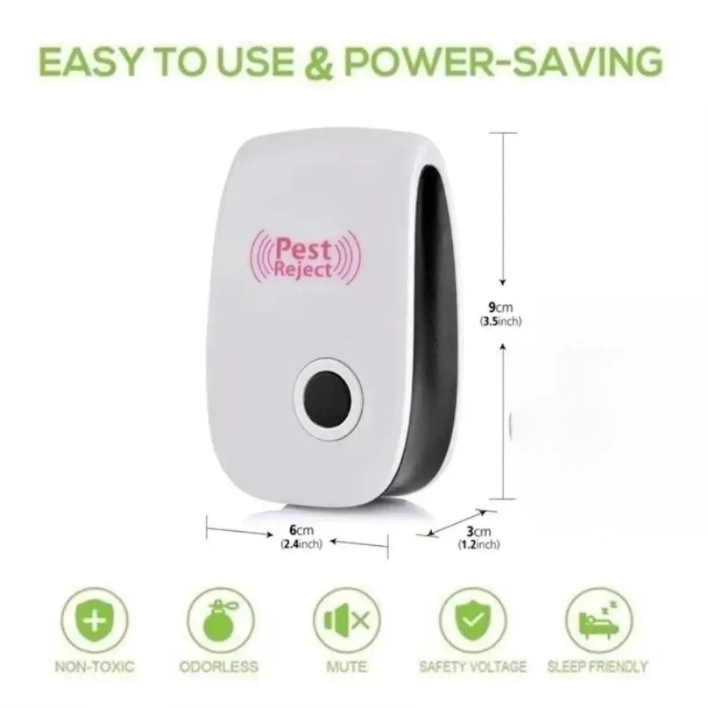 Indoor Pest Repellent Ultrasonic Plug-In 80 m² Coverage