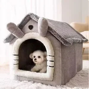 Indoor Pet House Plush Removable Cushion Small To Medium