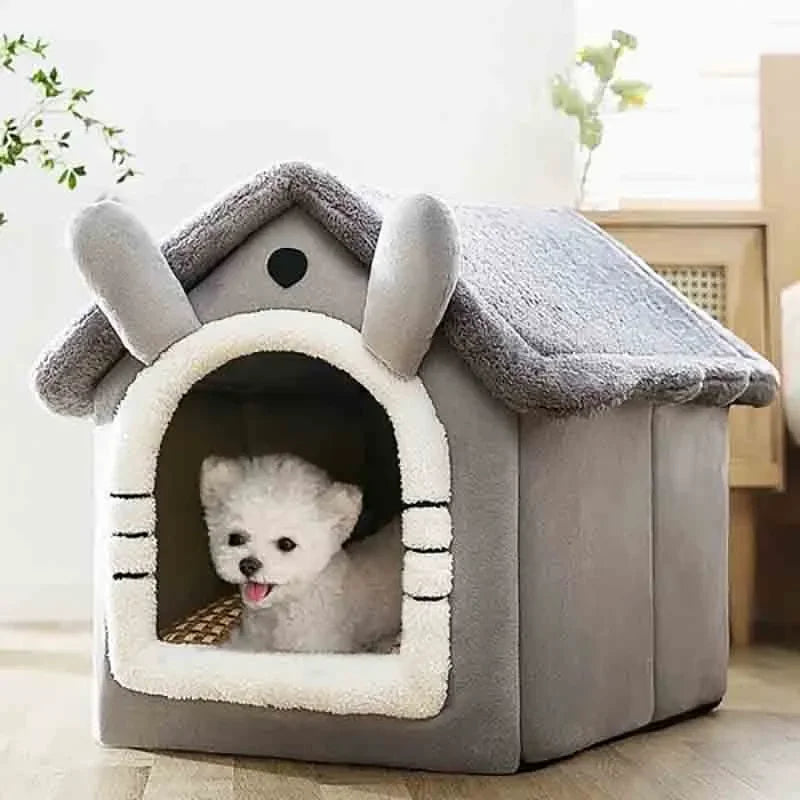 Indoor Pet House Plush Removable Cushion Small To Medium