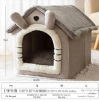 Indoor Pet House Plush Removable Cushion Small To Medium