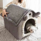 Indoor Pet House Plush Removable Cushion Small To Medium
