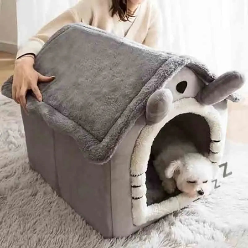 Indoor Pet House Plush Removable Cushion Small To Medium