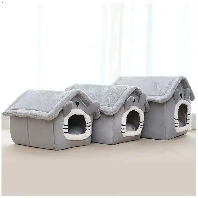 Indoor Pet House Plush Removable Cushion Small To Medium