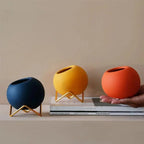 Indoor Plant Pot Ceramic With Galvanized Steel Stand