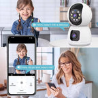 Indoor Security Camera Dual Lens 1080P Pan & Tilt