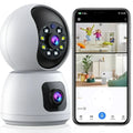 Indoor Security Camera Pan & Tilt Dual-Lens Night Vision