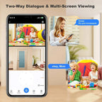Indoor Security Camera Pan & Tilt Dual-Lens Night Vision